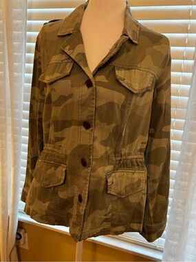 Camo Utility Jacket - Olive and Gray NWT, Women Size M
